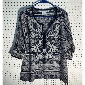 Gretchen Scott embroidered tunic top